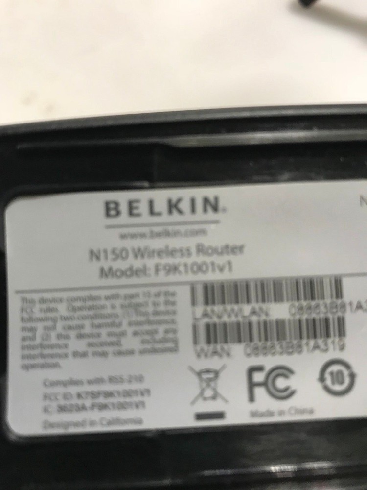 Belkin Router F9K1001