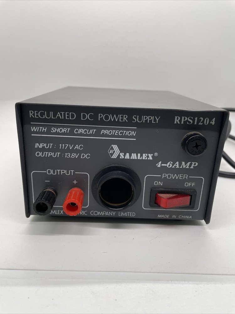 Samlex RPS1204 Regulated DC Power Supply Binding Post Cigarette Lighter 13.8V DC