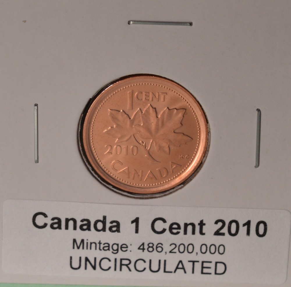 2010 Canada Penny - Non Magnetic (zinc) - Uncirculated