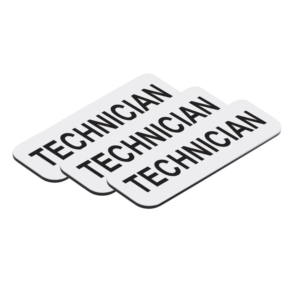 Technician 1 x 3" Name Tag, (3 Pack)