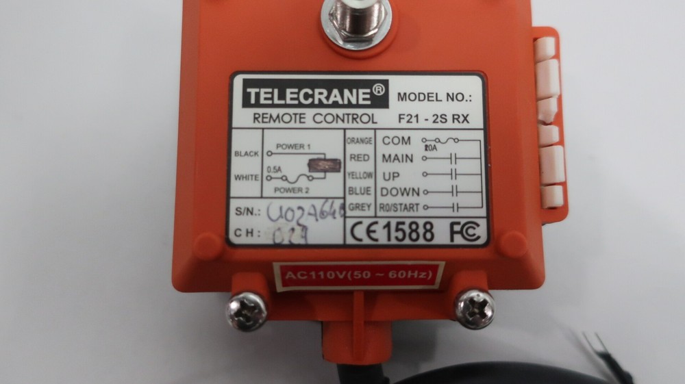 Telecrane F21-2S Crane Remote Controller 110v-ac