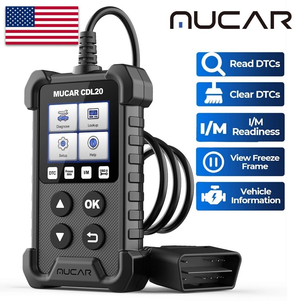 MUCAR CDL20 OBD2 Diagnostic Code Reader Tool 10 COMPLETE OBD2 FUNCTION MODES