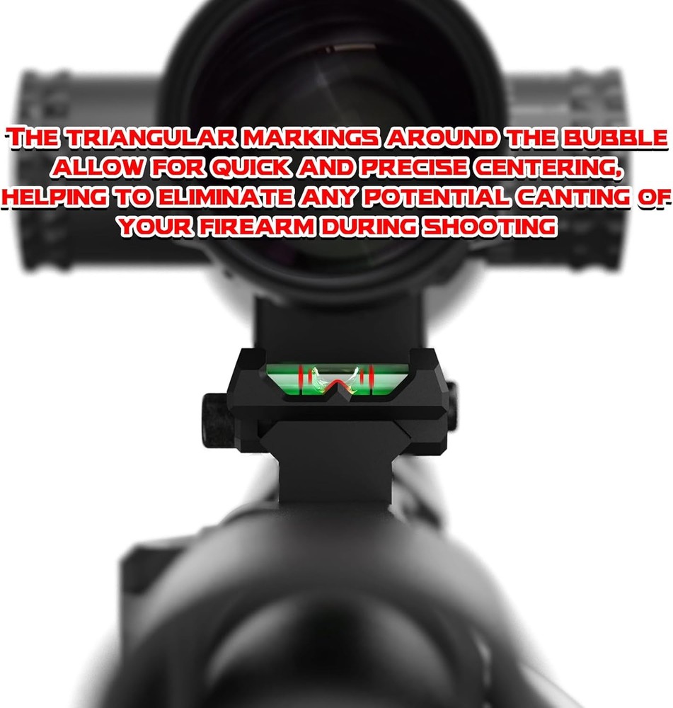Precision Picatinny Bubble Level,Anti-Cant Level Black