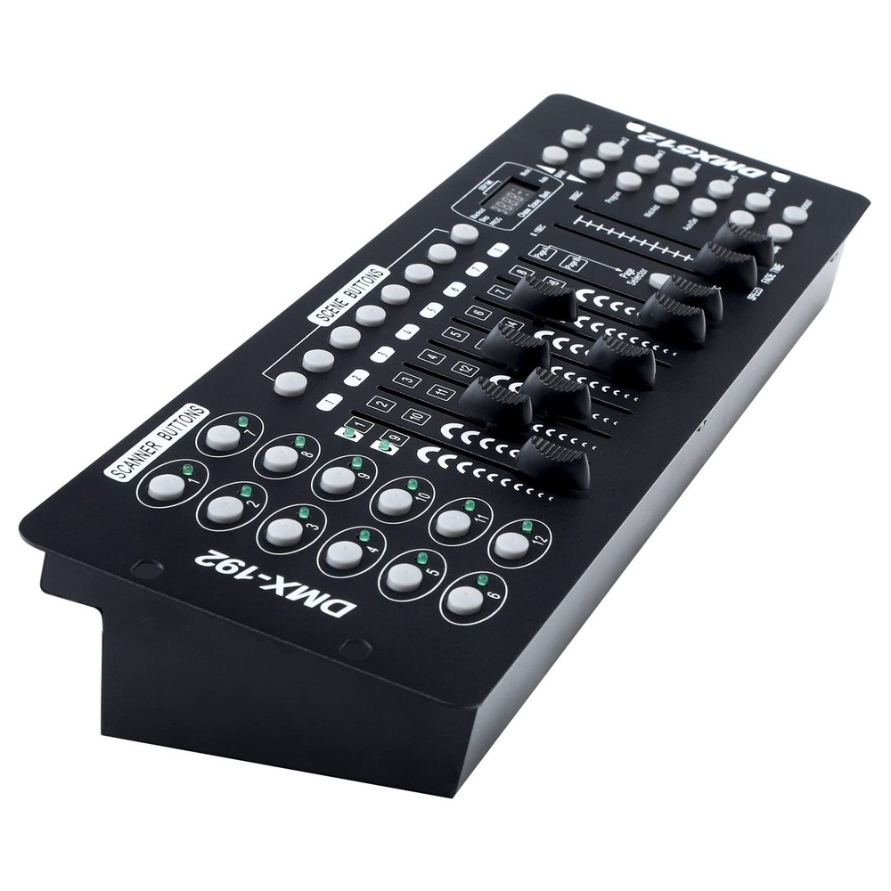 DMX 512 Controller, 30 Banks of 8 programmable scenes, Matte Black