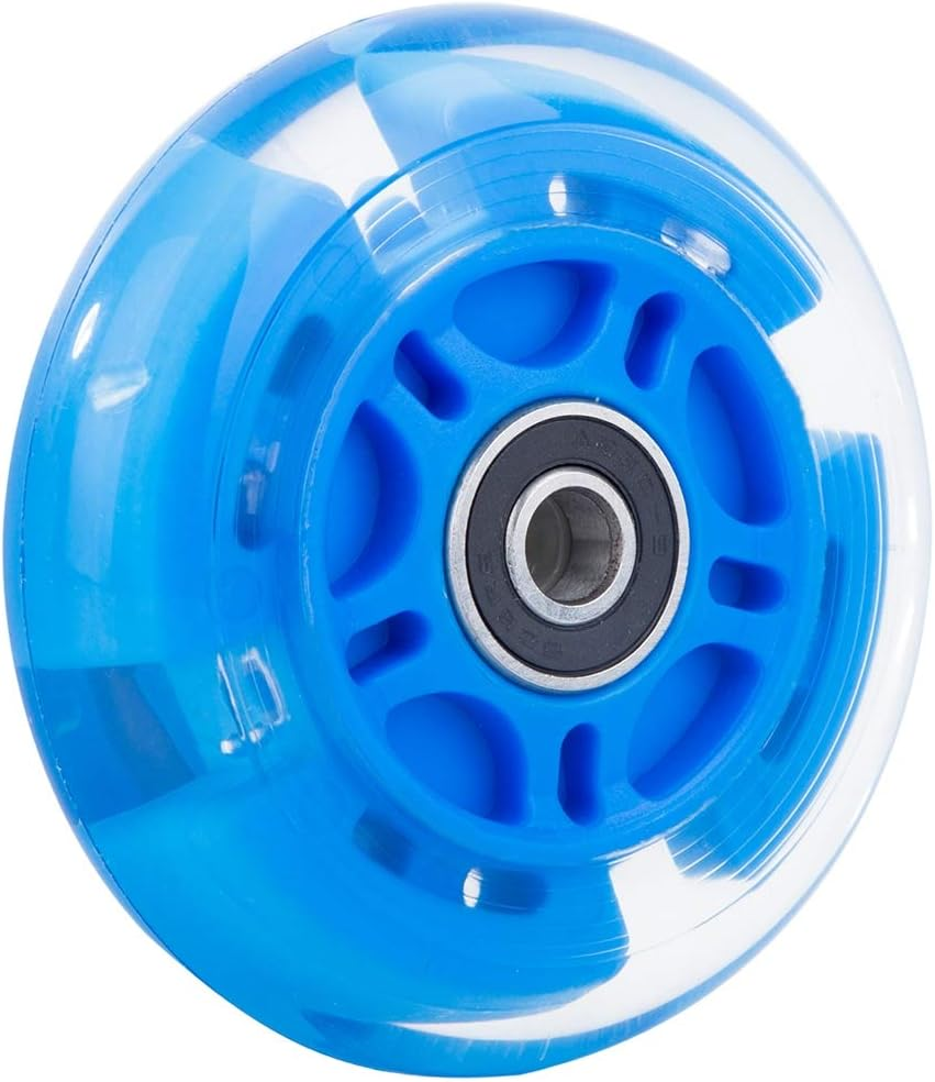 80mm Light up Scooter Wheels L.E.D. Flashing Kick Scooter Replacement (2-Pack)