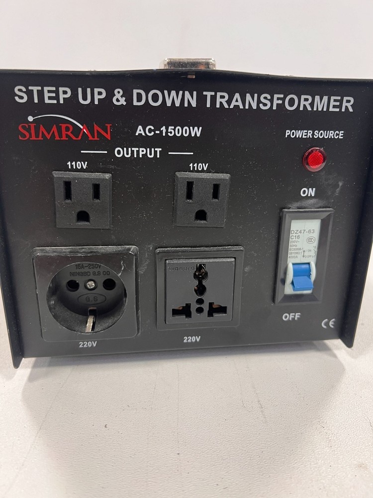 SIMRAN AC-1500 W VOLTAGE POWER CONVERTER UP DOWN TRANSFORMER USED