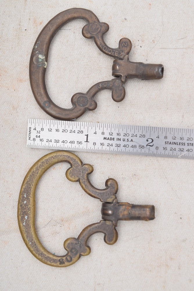 SALVAGED Single Post HARDWARE Vintage & Antique Cabinet/Drawer DROP RING PULL(S)