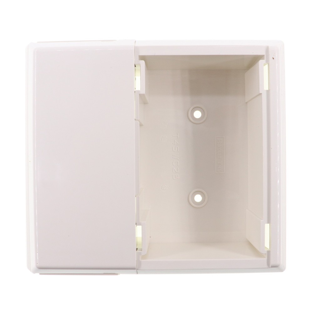 PANDUIT T45WC2IW PAN-WAY SURFACE RACEWAY T45 OFFSET DEVICE BOX, WHITE (10-PACK)