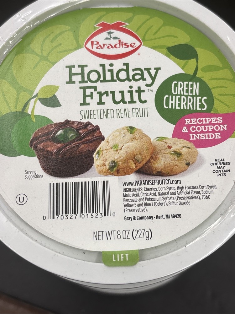 4 x Green Cherries (8 Oz per Container)