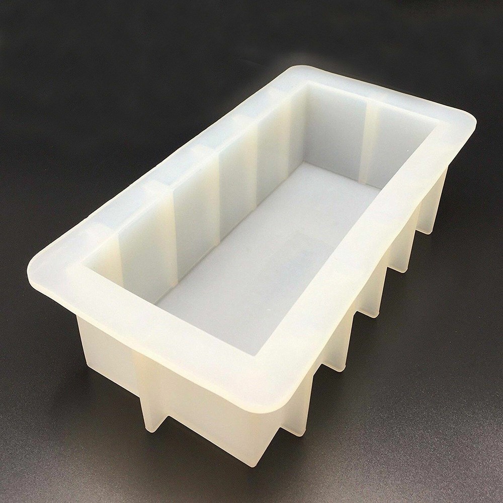 Rectangular White Silicone DIY Rectangle 42oz Mould Loaf Soap Mold 8” US Stock