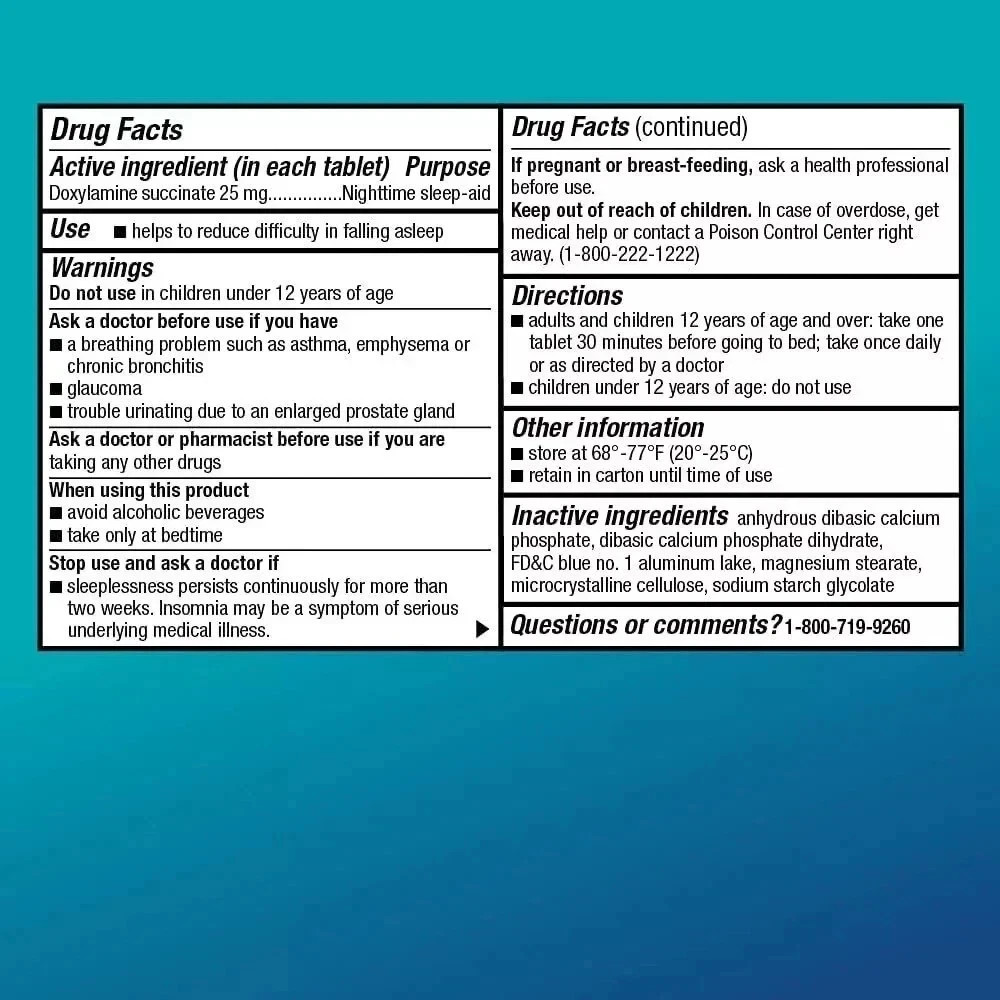 Basic Care Sleep Aid, Doxylamine Succinate Tablets, 25 mg, 96 Count