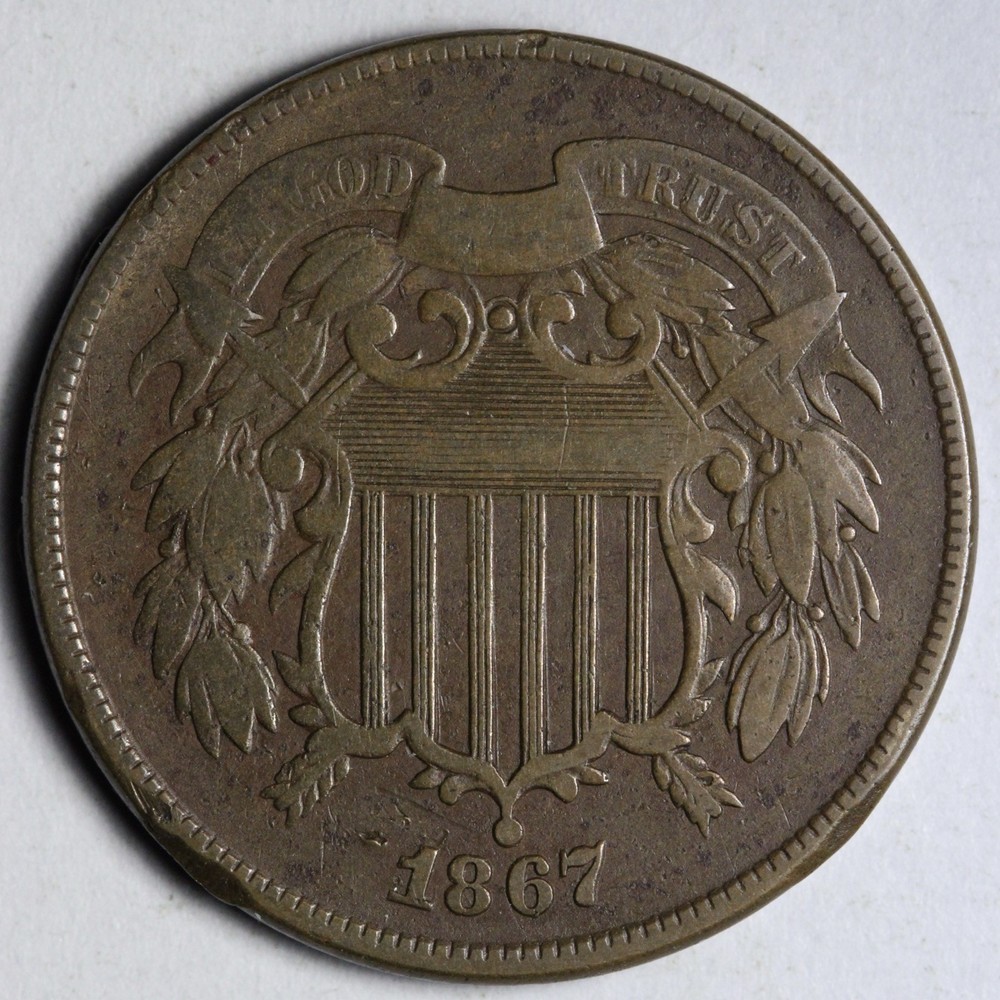 1867 DDO Two Cent Piece VF E261 JZCNQ