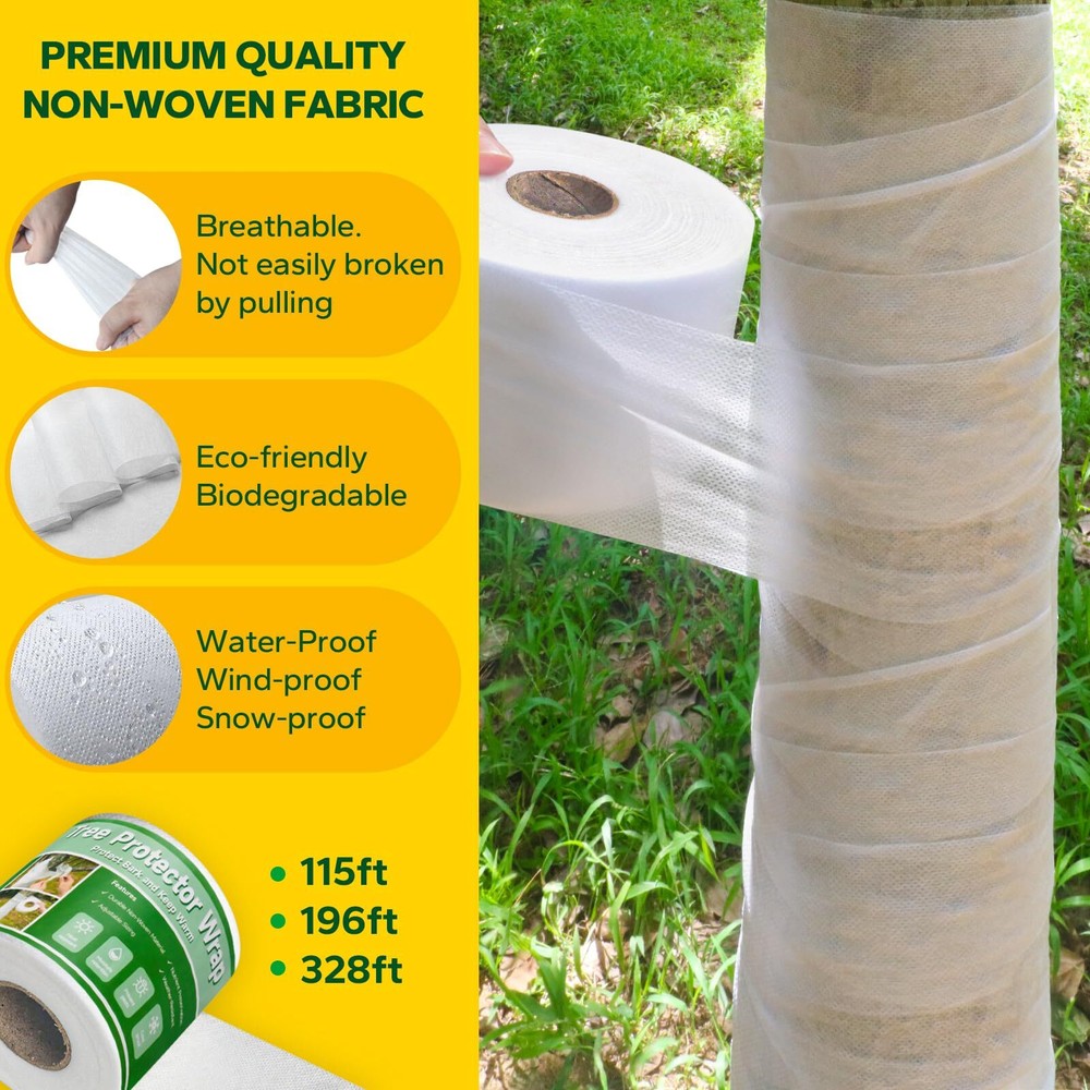 115Ft Breathable Tree Wrap Trunk Guard Cover for Small Tree Sapling Damaged Bark