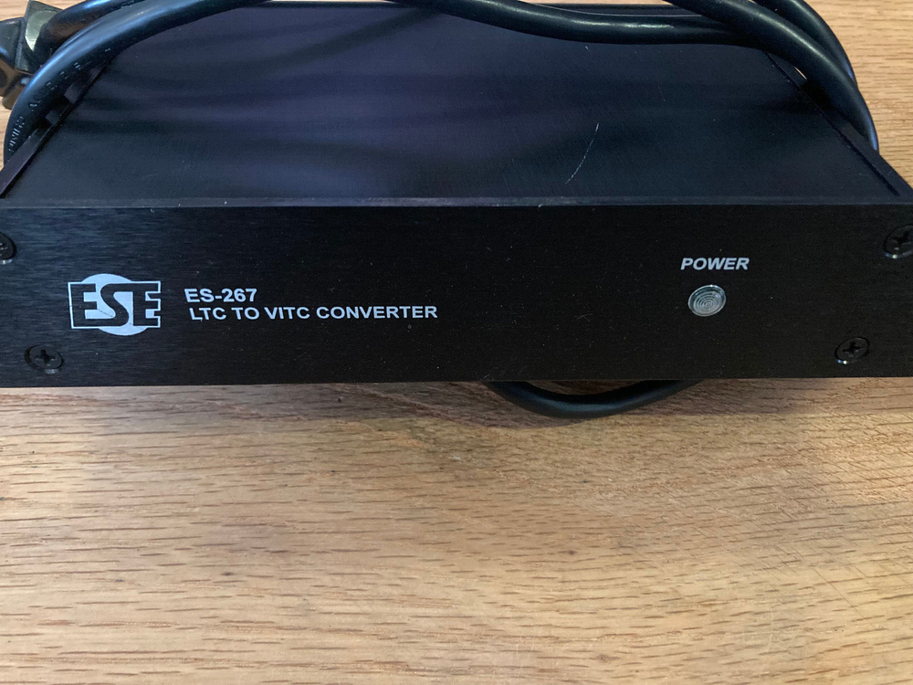 ESE ES-267 LTC TO VITC TIME CODE EMBEDER USED ONCE RACK MOUNTED 1RU LOW $$$