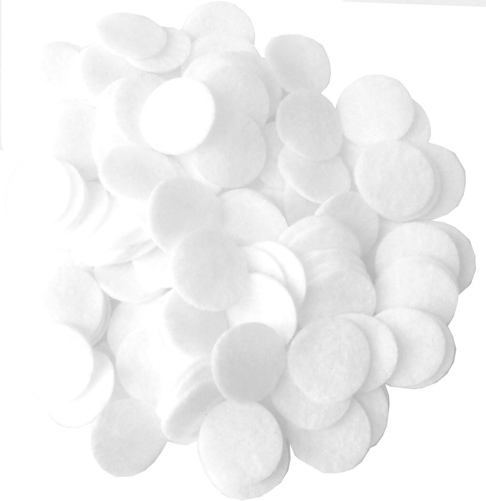 White Craft Felt Circles (3/4 Inch - 150pc)