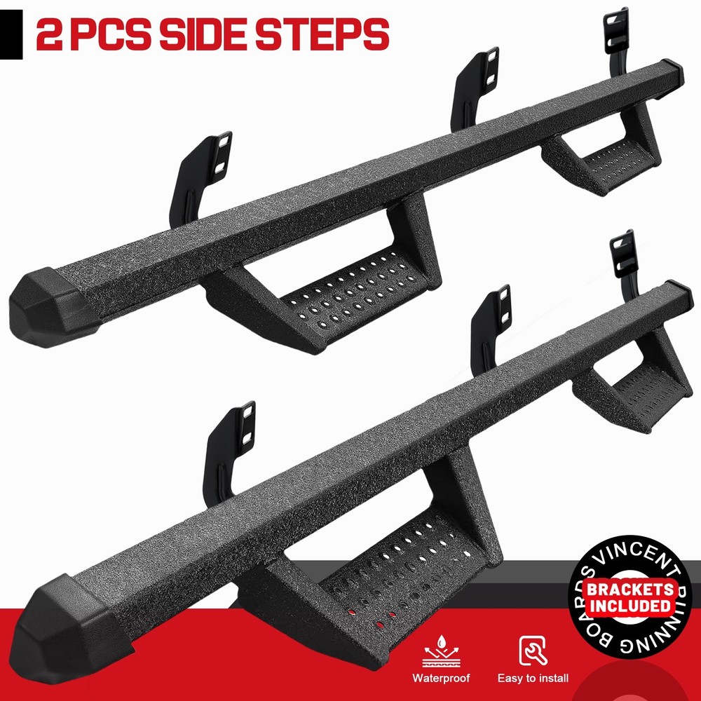 Fit 2005-2026 Nissan Frontier Crew 4" Running Board Side Step Drop Nerf Bar BCKA