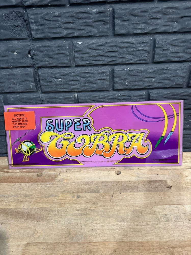 Original Super Cobra Stern Arcade Marquee