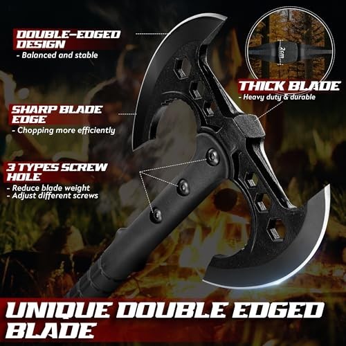 Professional Throwing Axe Set - 2-Pack 16" Hatchets with Sheaths, Ergonomic Hand