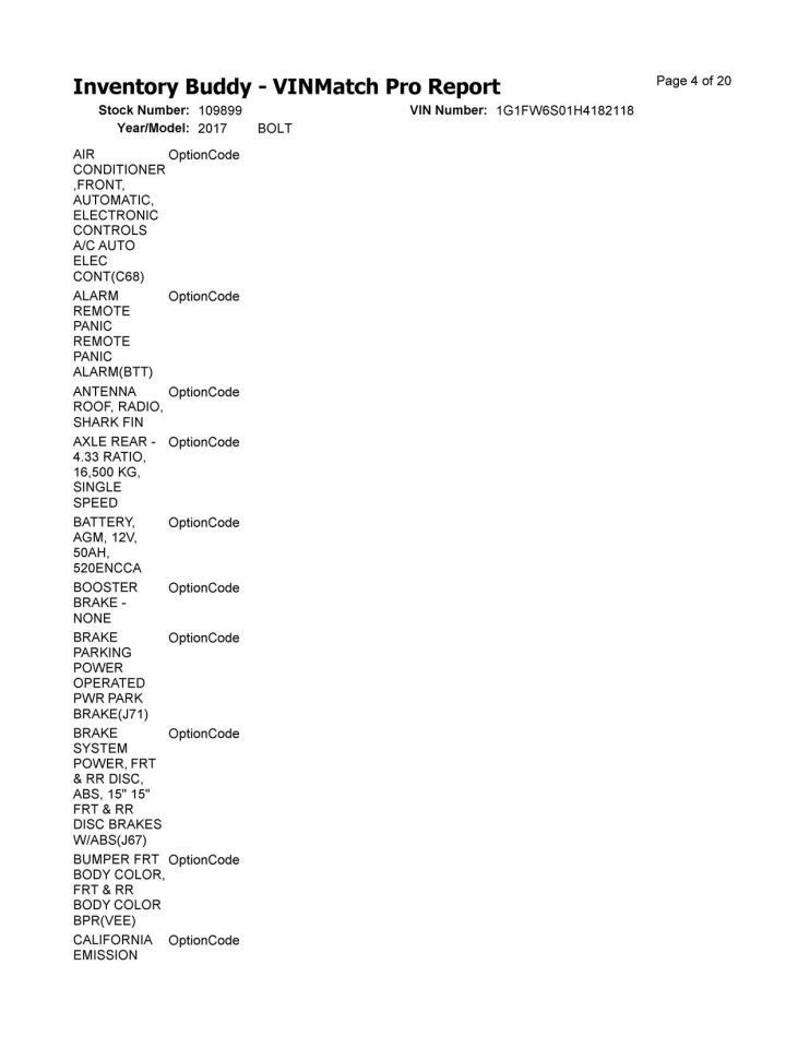 Dash Panel Without Pre-crash System Fits 17-21 BOLT 10295643