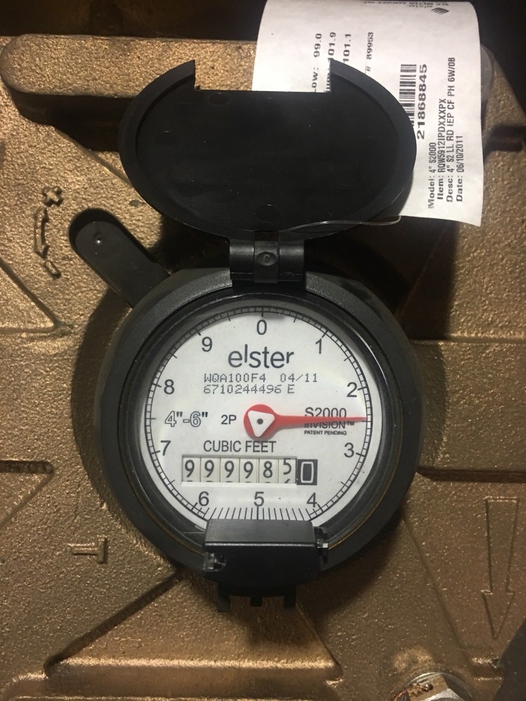 Elster 4” S2000 Meter Direct Reading Cubic Feet