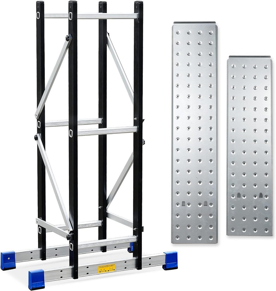 Bryner Folding Step Ladder,19.6ft ,7in1 Multi-Purpose Folding Extension Ladders