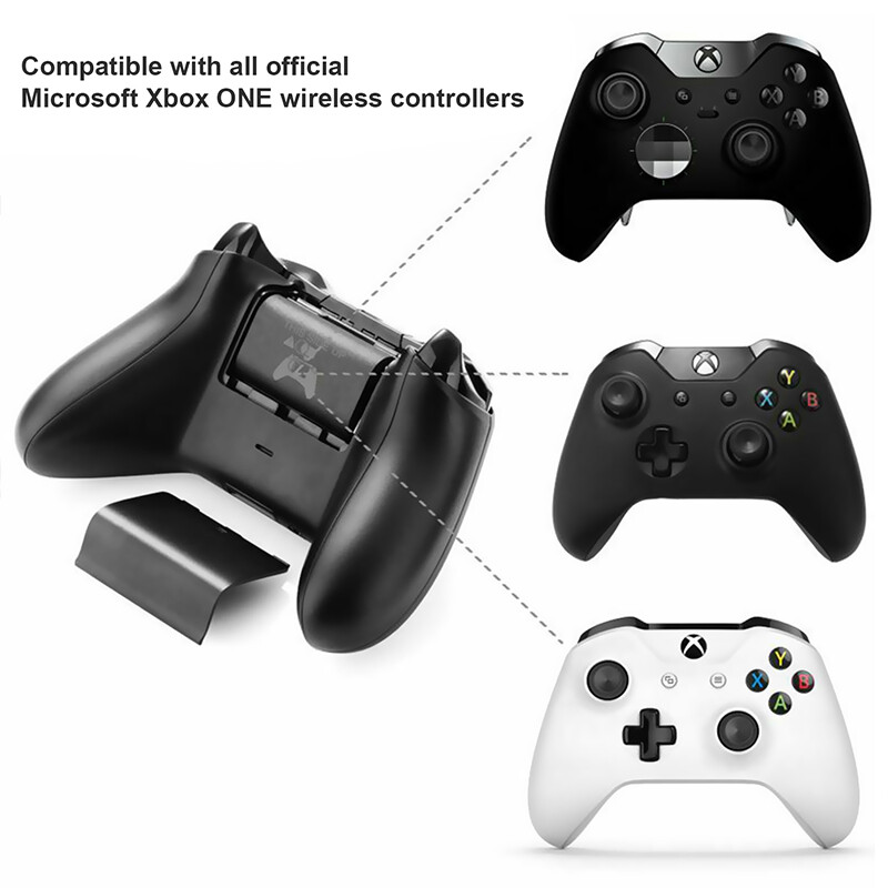 For XBOX ONE Controller Charging Play Dock Station w/ Rechargeable Battery Pack