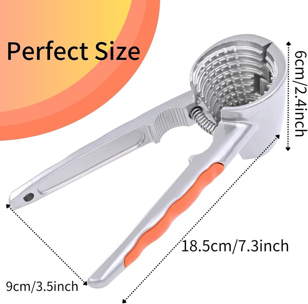 2 PCS Heavy Duty Nut Cracker Tool Funnel Walnut Pecan Cracker Non-Slip Handle