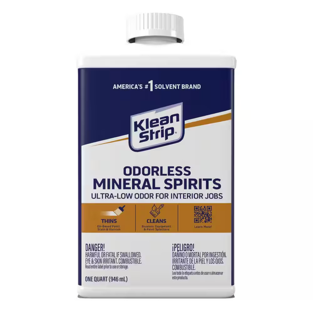 32 Oz. Odorless Mineral Spirits Combustible Paint Solvent
