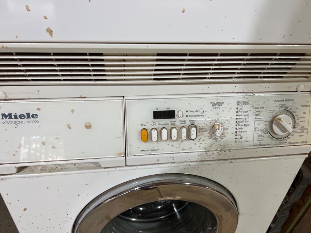 washer dryer - stackable - front loading - white