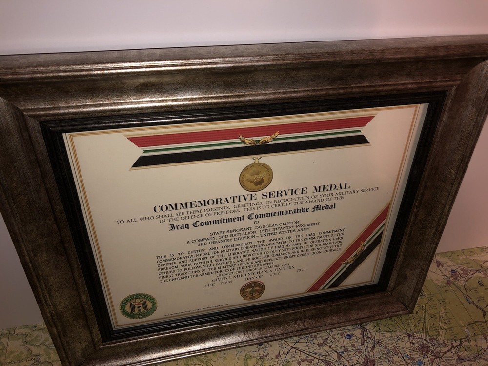 IRAQ COMMITMENT COMMEMORATIVE MEDAL CERTIFICATE ~ Type 1