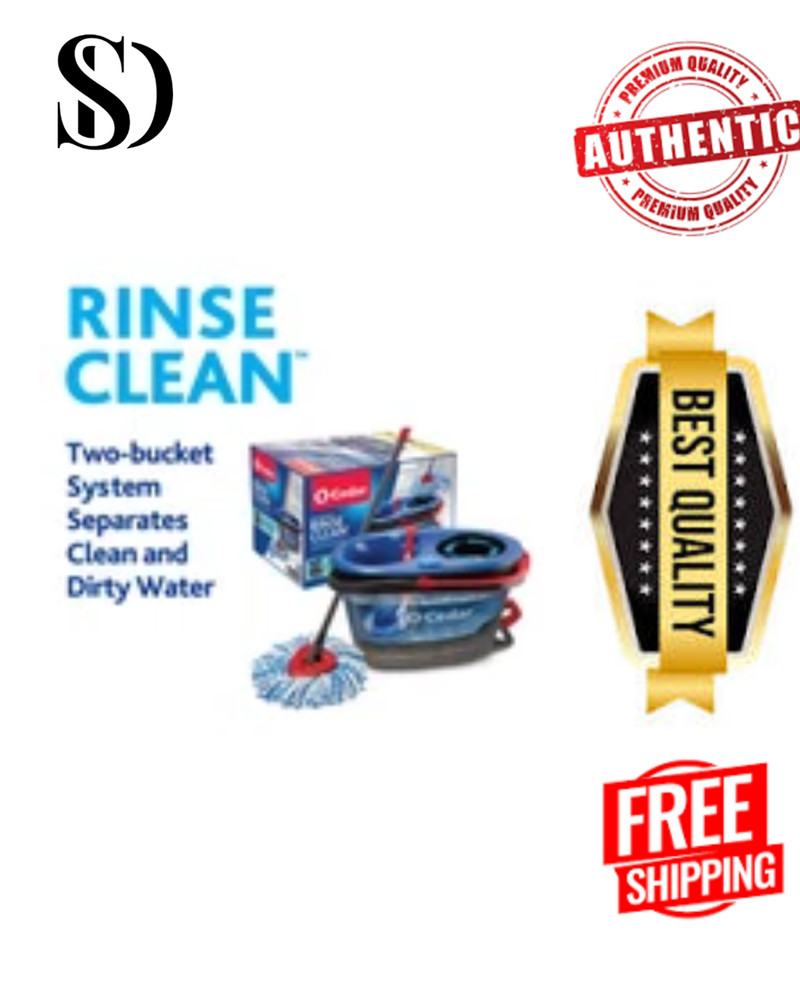 O-Cedar Easywring Rinseclean Microfiber Spin Mop & Bucket Floor Cleaning System,
