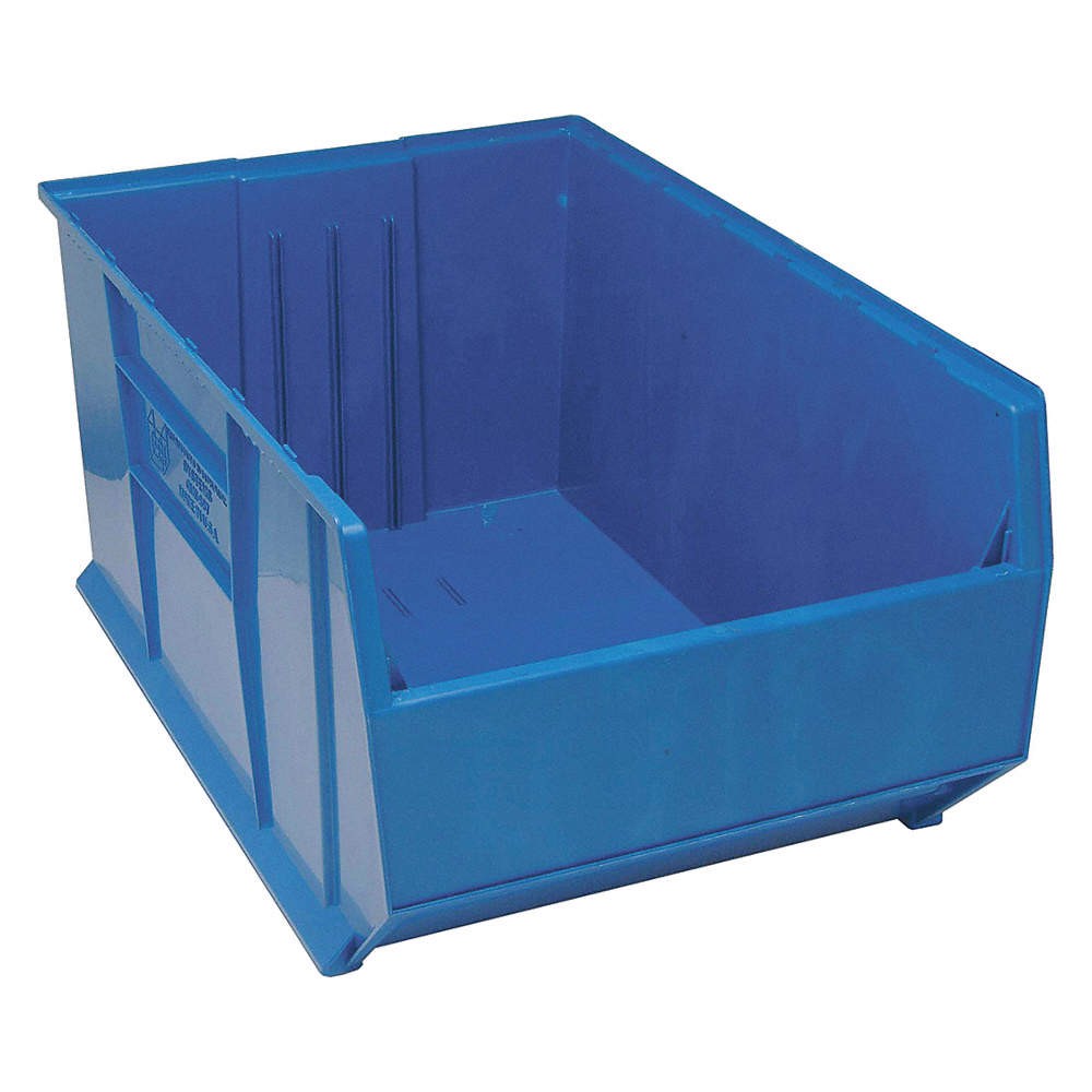 QUANTUM STORAGE SYSTEMS QUS997BL Bin,Blue,Polypropylene,17 1/2 in 2ZMV6