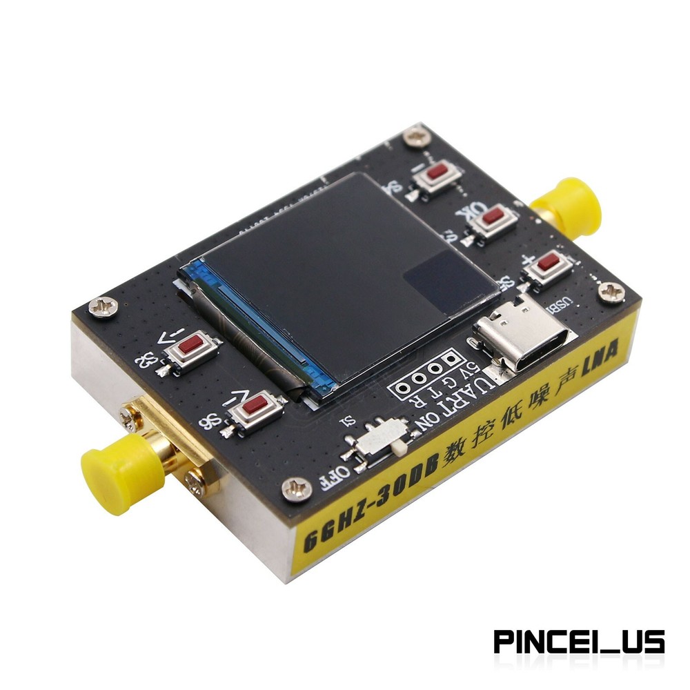 20MHz-6GHz Programmable Gain Amplifier Low Noise 31.75DB Dynamic Range w/ Shell