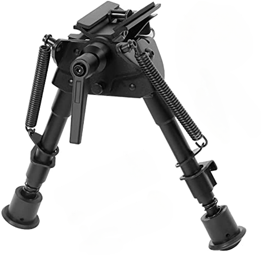 6" to 9" Adjustable Pivot / Rotating Spring Return Rifle Bipod Adjustable Legs