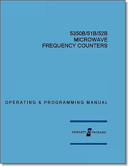 HP 5350B Operating & Programming Manual: Comb Bound & Protective Covers