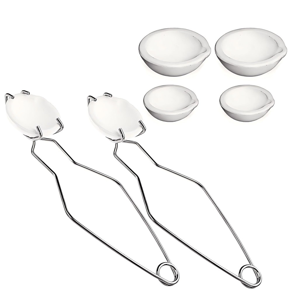 8 Pieces Ceramic Crucible Kit Include Ceramic Quartz Crucibles Bowl for Melti