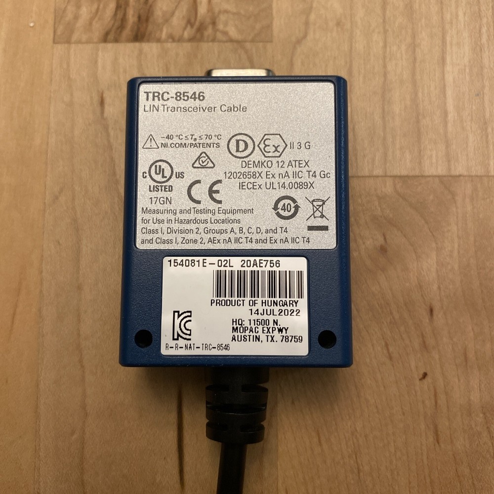 National Instruments TRC-8546 LIN Transceiver Cable