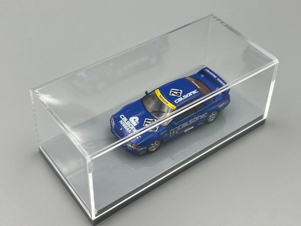 Quality Car Display Case Gray Plastic Base 1/64 scale