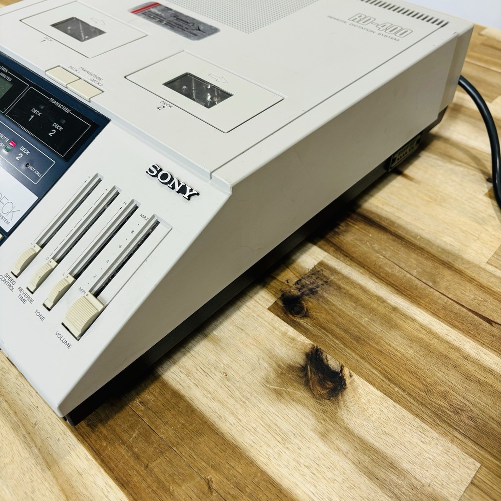 Sony RD-400 Microcassette Remote Dictation System Dual Deck Recorder Transcribe