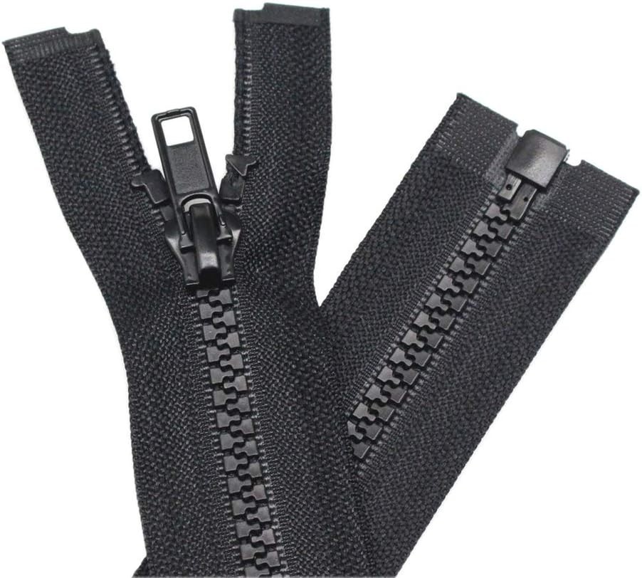 2 Pack 28 Inch Black Separating Zippers for Coats & Creative Sewing Projects