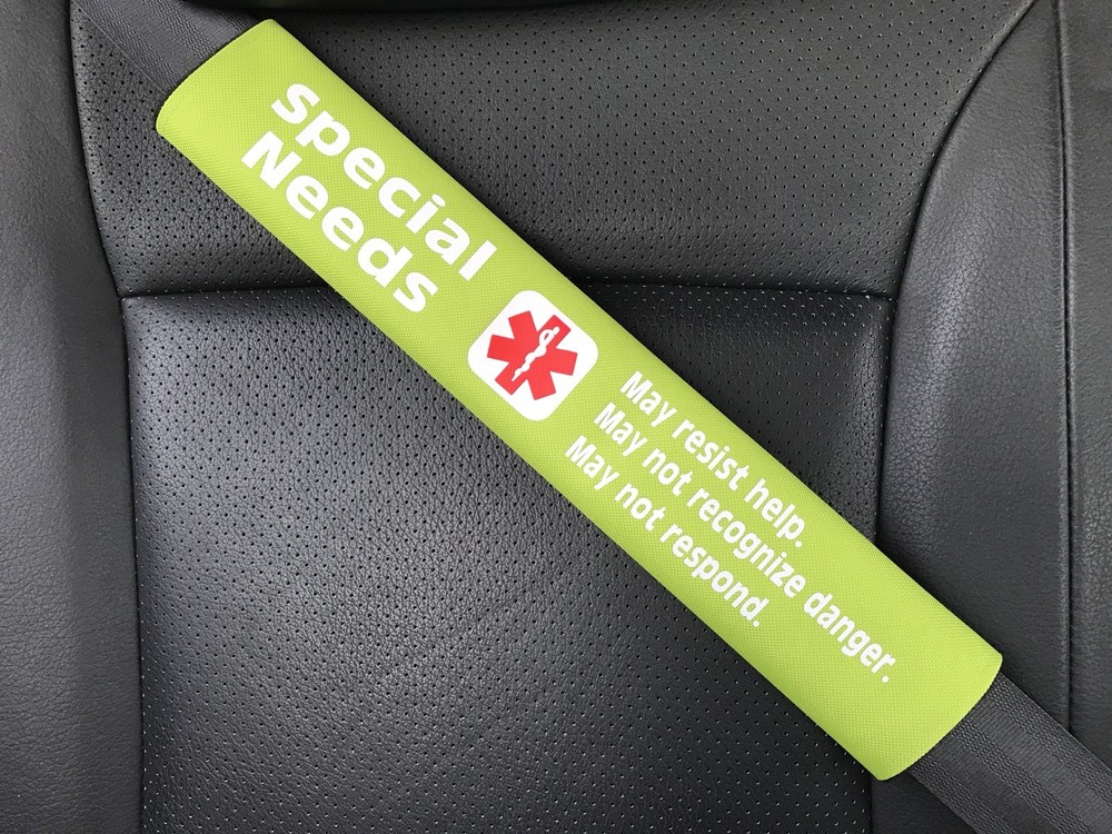 Special Needs Medical Alert Seat Belt Cover