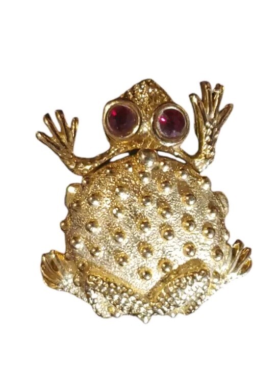 Helena Rubinstein Heaven Scent Solid Perfume Compact Frog Red w/ Perfume