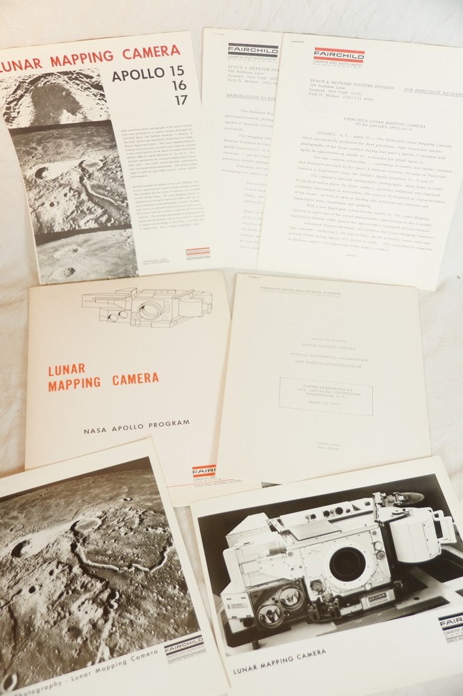 NASA Apollo Program Lunar Mapping Camera Official Internal Documents & Photos