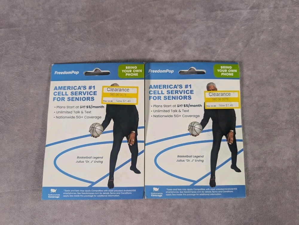 (2) FreedomPop: Starter SIM Kit Card - NEW !!!