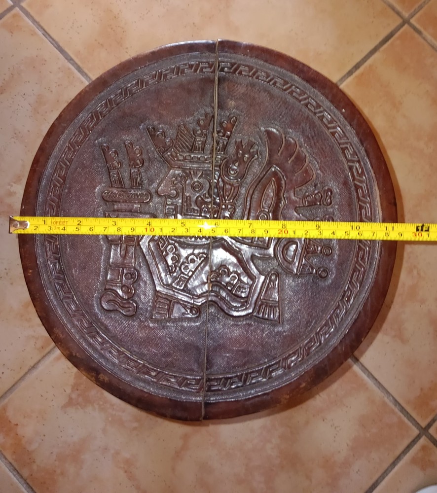 Vintage Peruvian Folding Stool Hand Tooled Leather