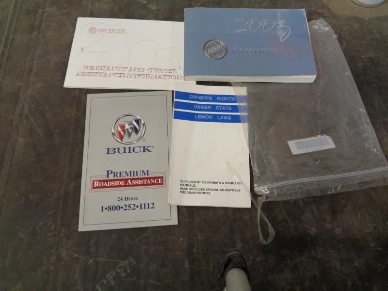 CENTURY 2003 Owners Manual 1115088