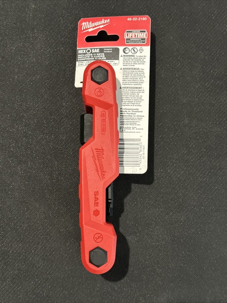 Milwaukee SAE Hex Key Set 48-22-2180