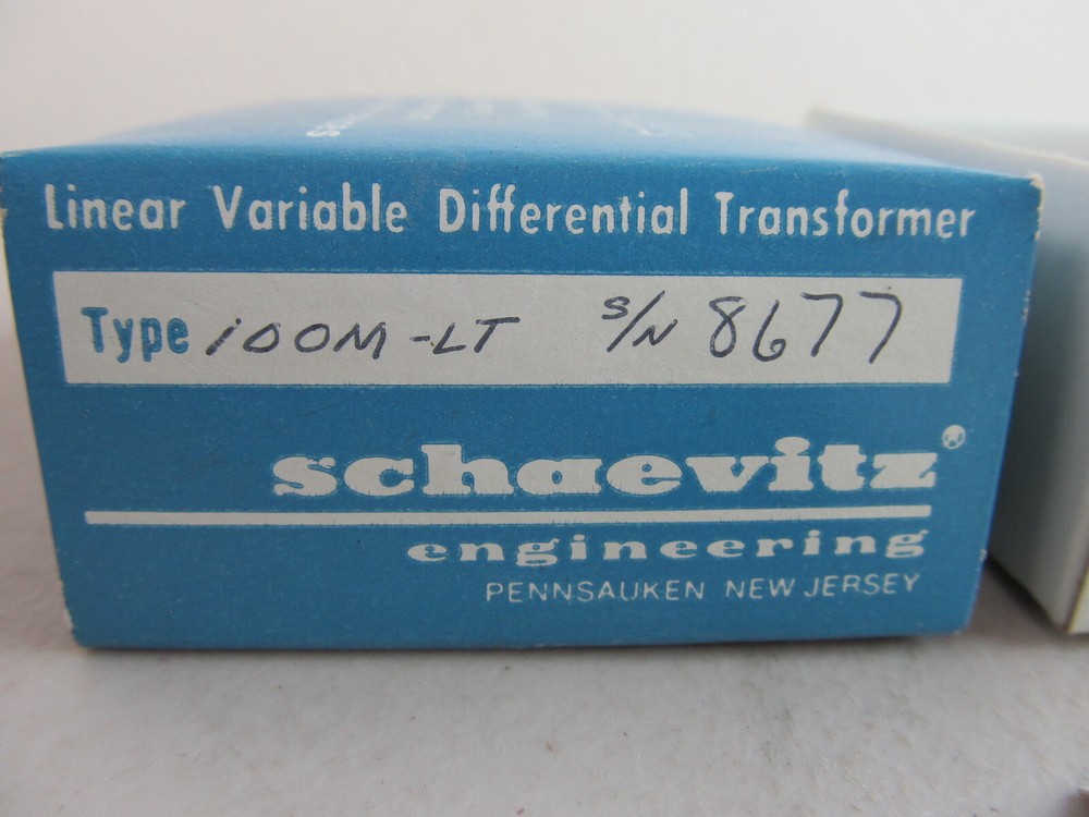 SCHAEVITZ ENGINEERING LINEAR VARIABLE DIFFERENTIAL TRANSFORMER TYP 100M-LT