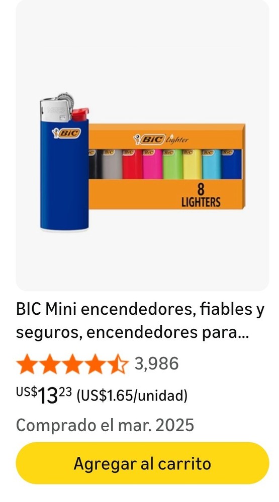 BIC 8-Pack Multicolor Soft Flame Butane Plastic Flame Lighters