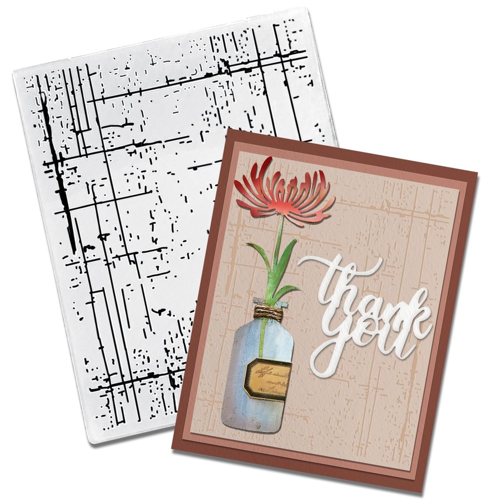 3D Textured Impressions Embossing Folder, Dot Background Embossing Folder for...